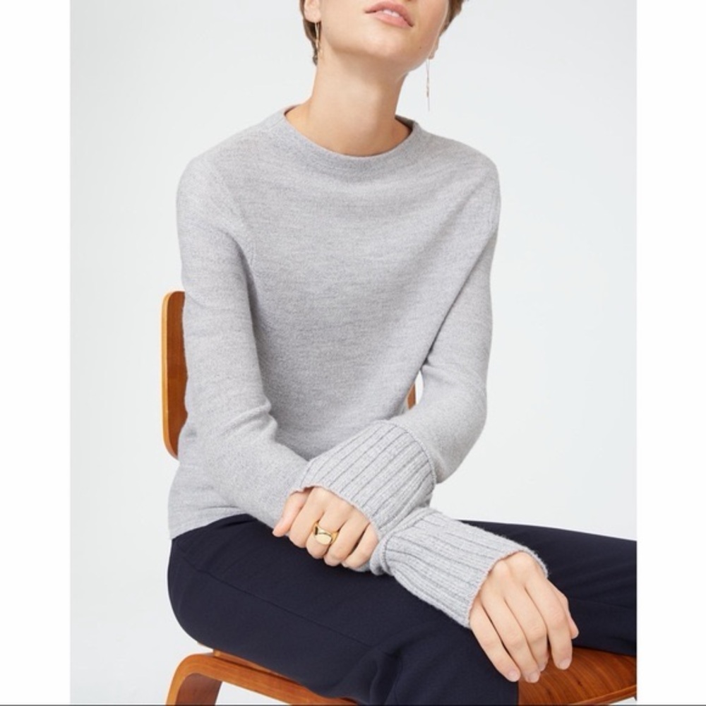 Club Monaco Tommie Merino Wool Sweater - Light Gray